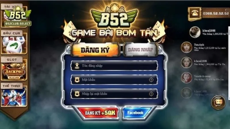 Mạng Vinaphone chơi B52club